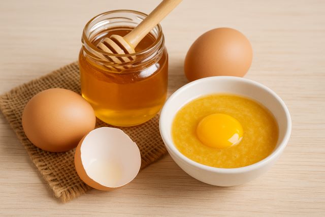 Mặt nạ được kết hợp từ mật ong và trứng gà