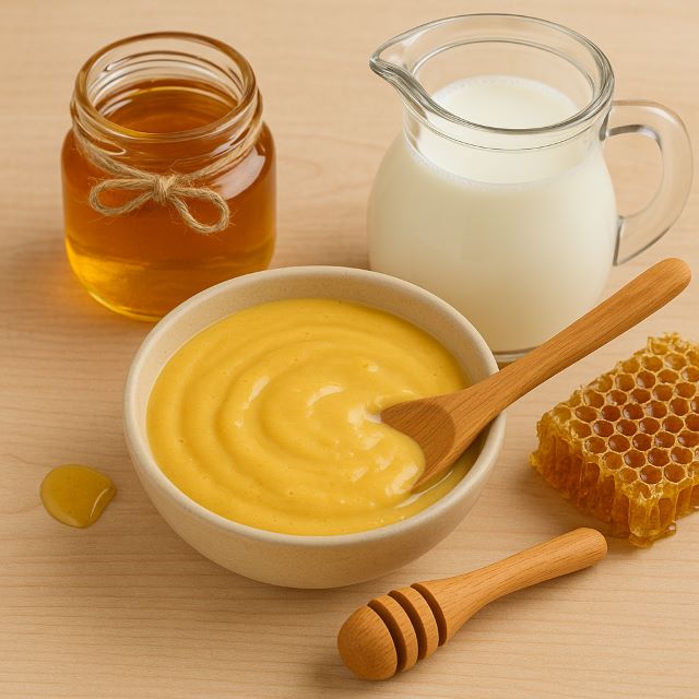 Mặt nạ mật ong và sữa tươi