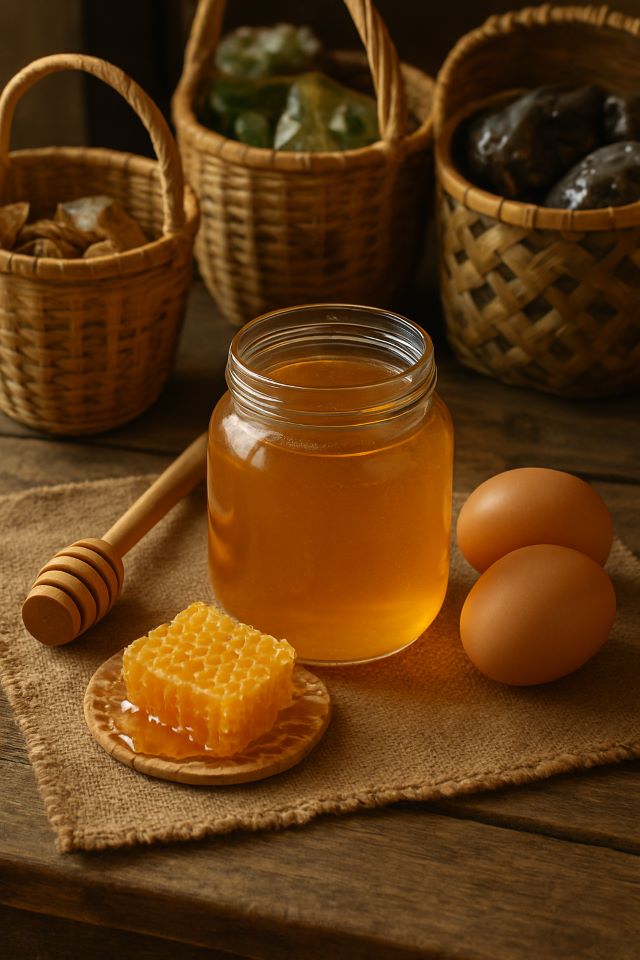 Mật ong và trứng gà
