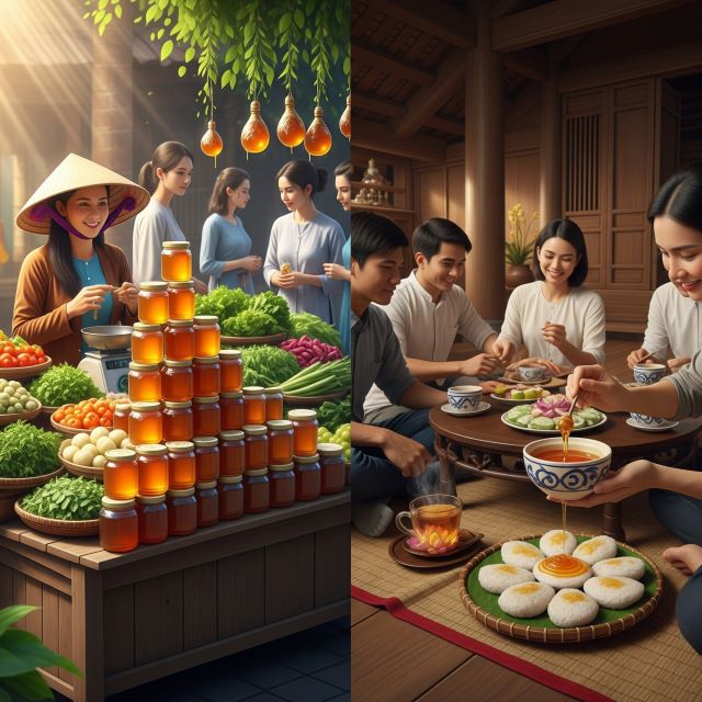 Mật ong trong ẩm thực Việt Mật ong trong ẩm thực