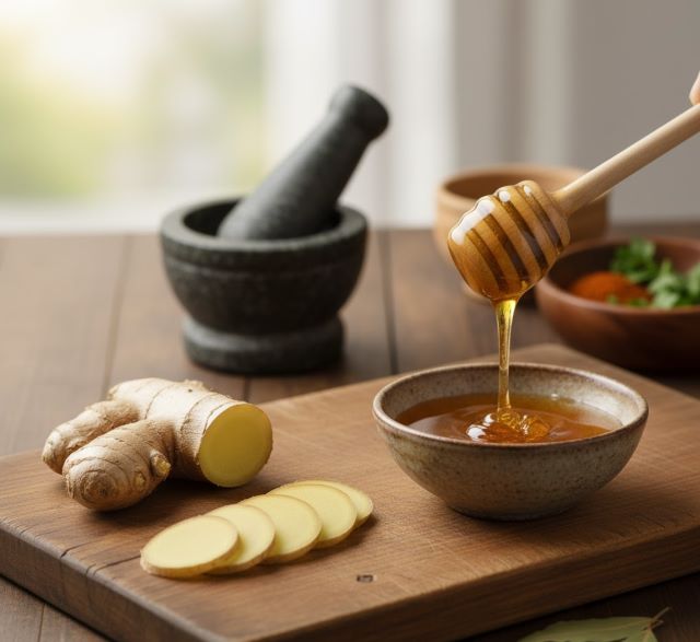 Nguyên liệu để làm trà gừng mật ong Nguyên liệu để làm trà gừng mật ong