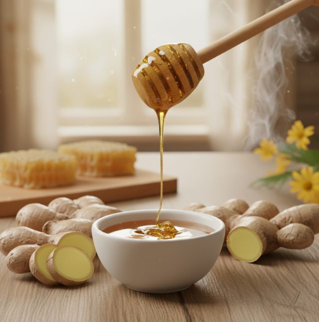 Pha mật ong với gừng