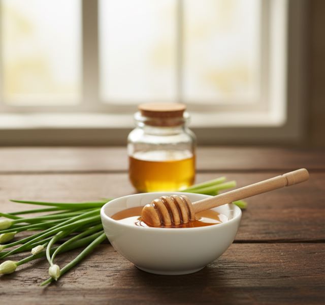 Pha mật ong với hẹ