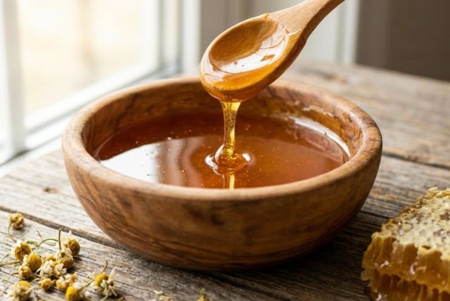 Dưỡng môi bằng mật ong nguyên chất