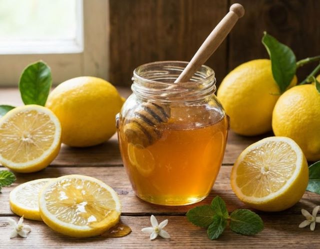 Dưỡng môi bằng mật ong và chanh tươi